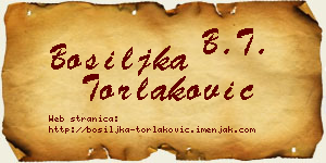 Bosiljka Torlaković vizit kartica